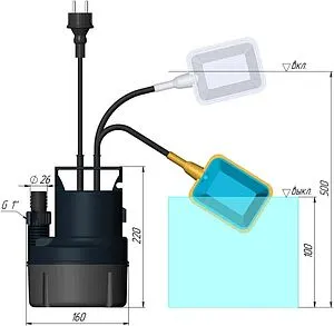 Насос дренажный Q=2м³/ч H=6м Unipump SUB 209 P 77522 Насос дренажный Q=2м³/ч H=6м Unipump SUB 209 P 77522, 2
