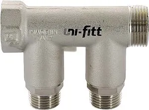 Коллектор запорный проходной 2 отвода ¾"в/н x ½"к Uni-fitt 420N3220 Коллектор запорный проходной 2 отвода ¾"в/н x ½"к Uni-fitt 420N3220, 5