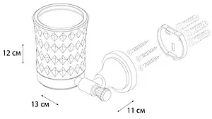 Стакан Sofita Crystal хром SF-35006 Стакан Sofita Crystal хром SF-35006, 3