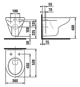 Унитаз подвесной Jika Olymp белый 8.2061.1.000.000.1 Унитаз подвесной Jika Olymp белый 8.2061.1.000.000.1, 2