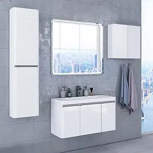 Тумба-умывальник подвесная Aquaton Шерилл 85 белый 1A2088K1SH010 Тумба-умывальник подвесная Aquaton Шерилл 85 белый 1A2088K1SH010, 5