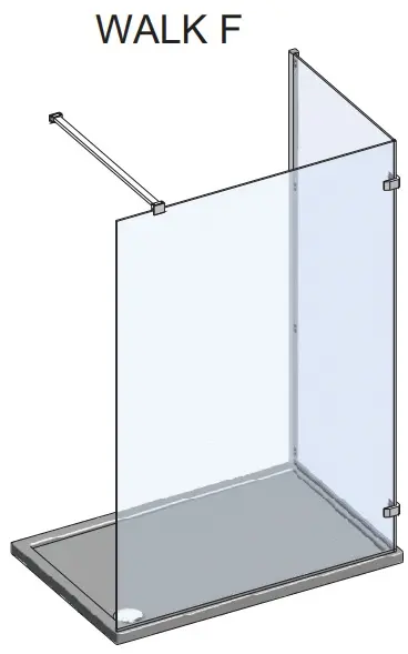 Душевое ограждение 1400x800мм прозрачное стекло Roltechnik Walk WALK F/1400/800 939-1400800-00-02 Душевое ограждение 1400x800мм прозрачное стекло Roltechnik Walk WALK F/1400/800 939-1400800-00-02, 3