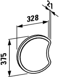 Зеркало Laufen Florakids 32.8 зелёный 4.6161.2.003.472.1 Зеркало Laufen Florakids 32.8 зелёный 4.6161.2.003.472.1, 2
