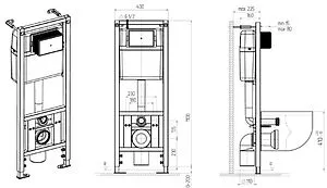 Инсталляция для подвесного унитаза Bas ИУ00001 Инсталляция для подвесного унитаза Bas ИУ00001, 2