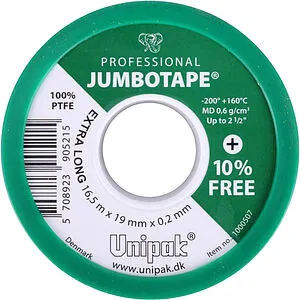 Лента ФУМ 19 x 0.2мм x 16,5м Unipak Jumbotape Prof 1000507 Лента ФУМ 19 x 0.2мм x 16,5м Unipak Jumbotape Prof 1000507, 1