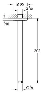 Держатель верхнего душа на потолок Grohe Rainshower neutral хром 28497000 Держатель верхнего душа на потолок Grohe Rainshower neutral хром 28497000, 2