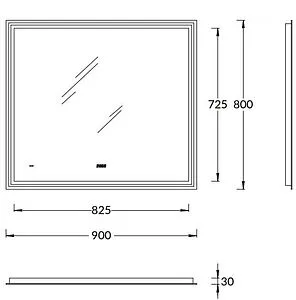 Зеркало с подсветкой Kerama Marazzi Tecno 90 белый глянцевый TE.mi.90 Зеркало с подсветкой Kerama Marazzi Tecno 90 белый глянцевый TE.mi.90, 2