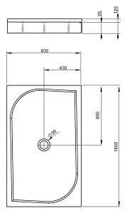 Поддон для душа Radaway Paros D1600 MBD8016-03-1 Поддон для душа Radaway Paros D1600 MBD8016-03-1, 3