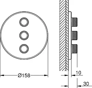 Вентиль переключающий на 3 потребителя Grohe Grohtherm SmartControl хром 29122000 Вентиль переключающий на 3 потребителя Grohe Grohtherm SmartControl хром 29122000, 4