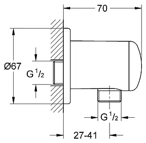 Шланговое подключение Grohe Relexa Plus хром 28671000 Шланговое подключение Grohe Relexa Plus хром 28671000, 2