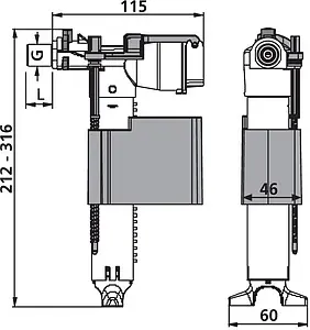 Заливной клапан для бачка ⅜" латунь боковой Sanit 510 25.001.00..0000 Заливной клапан для бачка ⅜" латунь боковой Sanit 510 25.001.00..0000, 2