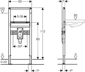 Инсталляция для раковины Geberit Duofix 111.480.00.1 Инсталляция для раковины Geberit Duofix 111.480.00.1, 2