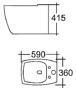 Биде напольное Cezares Flamingo белый CZR-612 Биде напольное Cezares Flamingo белый CZR-612, 2