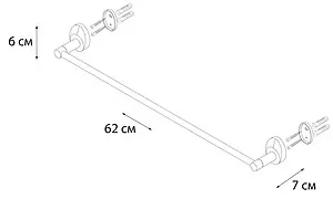 Полотенцедержатель Fixsen Europa хром FX-21801 Полотенцедержатель Fixsen Europa хром FX-21801, 3