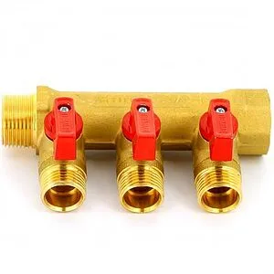 Коллектор запорный проходной 3 отвода ¾"в/н x ½"к Tiemme NINO 1820001 Коллектор запорный проходной 3 отвода ¾"в/н x ½"к Tiemme NINO 1820001, 1