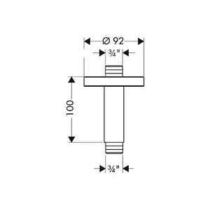 Держатель верхнего душа на потолок Hansgrohe хром 27418000 Держатель верхнего душа на потолок Hansgrohe хром 27418000, 2