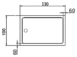 Поддон для душа Cezares Tray TRAY-A-AH-110/100-15-W Поддон для душа Cezares Tray TRAY-A-AH-110/100-15-W, 3