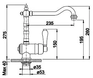 Смеситель для кухни Blanco Tradon полированная латунь 520787 Смеситель для кухни Blanco Tradon полированная латунь 520787, 2