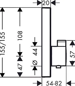 Термостат для 2 потребителей Hansgrohe ShowerSelect хром 15763000 Термостат для 2 потребителей Hansgrohe ShowerSelect хром 15763000, 2