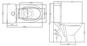 Унитаз-компакт Santek Лига белый 1WH302141 Унитаз-компакт Santek Лига белый 1WH302141, 2