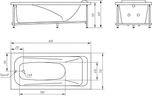 Ванна акриловая BellRado Классик 170x75 BR7011015-00 Ванна акриловая BellRado Классик 170x75 BR7011015-00, 4