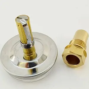 Термометр биметаллический TIM 40мм 80°С гильза 20мм ¼" Y-40T-80 Термометр биметаллический TIM 40мм 80°С гильза 20мм ¼" Y-40T-80, 5