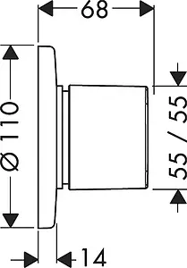 Вентиль переключающий на 3 потребителя Hansgrohe Metris хром 31634000 Вентиль переключающий на 3 потребителя Hansgrohe Metris хром 31634000, 2
