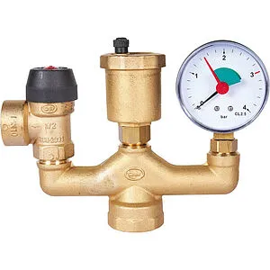 Группа безопасности котла до 50 кВт 1" 3 бар Stout SVS-0040-015025 Группа безопасности котла до 50 кВт 1" 3 бар Stout SVS-0040-015025, 1