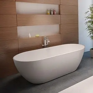 Ванна отдельностоящая из искусственного камня Riho Bilbao 150x75 белый B119001105 Ванна отдельностоящая из искусственного камня Riho Bilbao 150x75 белый B119001105, 3