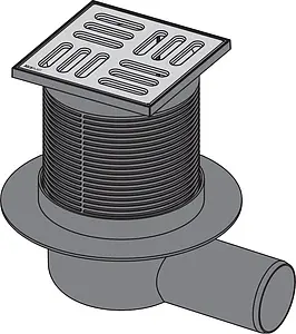Трап горизонтальный Set AlcaPlast 100x100мм APV1 Трап горизонтальный Set AlcaPlast 100x100мм APV1, 2