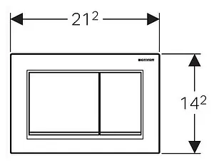 Клавиша смыва для унитаза Geberit Omega 30 115.080.KJ.1 кнопки/белый глянцевый, полоска/хром глянцевый Клавиша смыва для унитаза Geberit Omega 30 115.080.KJ.1 кнопки/белый глянцевый, полоска/хром глянцевый, 2