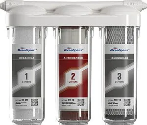 Фильтр под мойку для железистой воды Аквабрайт АБФ-ТРИА-АНТИЖЕЛЕЗО Фильтр под мойку для железистой воды Аквабрайт АБФ-ТРИА-АНТИЖЕЛЕЗО, 2