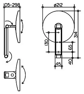 Косметическое зеркало Keuco iLook Move хром 17612010000 Косметическое зеркало Keuco iLook Move хром 17612010000, 4