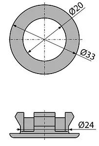 Кольцо для перелива AlcaPlast A22 Кольцо для перелива AlcaPlast A22, 2