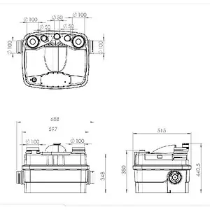 Канализационная насосная установка SFA Sanicubic 2 Classic NM Канализационная насосная установка SFA Sanicubic 2 Classic NM, 2