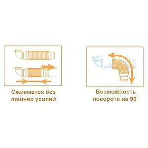 Сверхкомпактный сифон для раковины Wirquin SENZO белый 31560002 Сверхкомпактный сифон для раковины Wirquin SENZO белый 31560002, 3