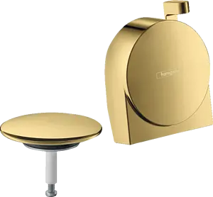 Внешняя монтажная часть сифона для ванны Hansgrohe Exafill S полированное золото 58117990 Внешняя монтажная часть сифона для ванны Hansgrohe Exafill S полированное золото 58117990, 1