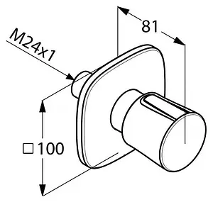 Вентиль переключающий на 3 потребителя Kludi Ambienta хром 538460575 Вентиль переключающий на 3 потребителя Kludi Ambienta хром 538460575, 2