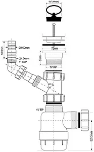 Сифон бутылочный для мойки Mc Alpine MRSK3 Сифон бутылочный для мойки Mc Alpine MRSK3, 2