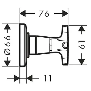 Вентиль запорный Hansgrohe Logis Classic хром 71976000 Вентиль запорный Hansgrohe Logis Classic хром 71976000, 2