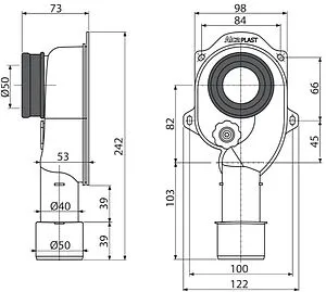 Сифон для писсуара AlcaPlast AG210901345 Сифон для писсуара AlcaPlast AG210901345, 2