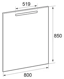 Зеркало с подсветкой Roca Gap 80 с подогревом ZRU9302689 Зеркало с подсветкой Roca Gap 80 с подогревом ZRU9302689, 2