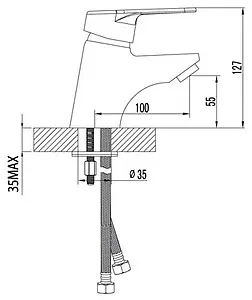 Смеситель для раковины Lemark Luna хром LM4106C Смеситель для раковины Lemark Luna хром LM4106C, 2