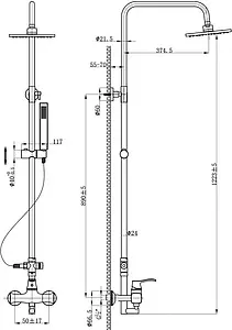 Душевая система со смесителем для душа BelBagno Trula хром TRU-DOC-CRM Душевая система со смесителем для душа BelBagno Trula хром TRU-DOC-CRM, 2