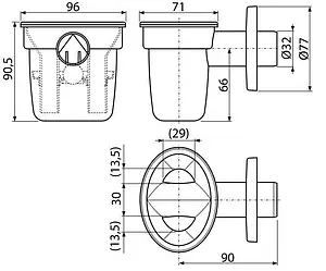 Сифон для сбора конденсата с комбинированным гидрозатвором AlcaPlast AKS1Z Сифон для сбора конденсата с комбинированным гидрозатвором AlcaPlast AKS1Z, 2