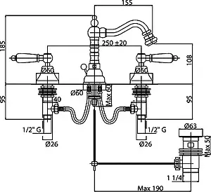 Смеситель для биде Cezares First золото/белый FIRST-BBS2-03/24-Bi Смеситель для биде Cezares First золото/белый FIRST-BBS2-03/24-Bi, 2