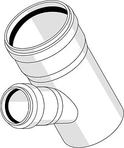 Тройник внутренний бесшумный D=110x50мм Угол 45° Rehau Raupiano Plus 11213041001 Тройник внутренний бесшумный D=110x50мм Угол 45° Rehau Raupiano Plus 11213041001, 3