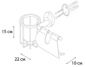 Держатель туалетной бумаги Fixsen Europa хром FX-21809+10 Держатель туалетной бумаги Fixsen Europa хром FX-21809+10, 3