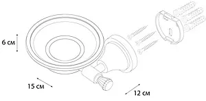 Мыльница Sofita Crystal хром SF-35008 Мыльница Sofita Crystal хром SF-35008, 3