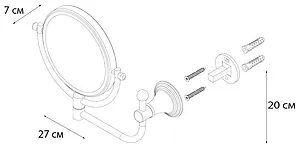 Косметическое зеркало Fixsen Best хром FX-71621 Косметическое зеркало Fixsen Best хром FX-71621, 3